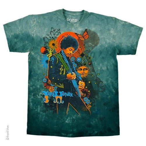 JIMI HENDRIX-TRIPPY JIMI-TIE DYE T-SHIRT S-M-L-XL-XXL Experience, GYPSIES