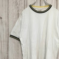 Simple Ringer T Shirt Short Sleeve XL White LIFERER Vintage 240512 031