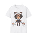 Chibi Catgirl Maid T-Shirt Kawaii Anime Maid with Kittens Soft Cotton Tee