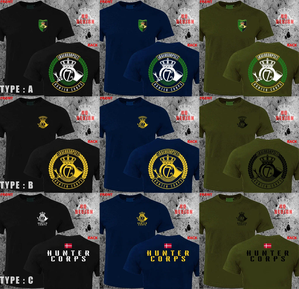 Dansk Danish Denmark Hunter Corps Special Forces Jaeger Jægerkorpset T-shirt HQ