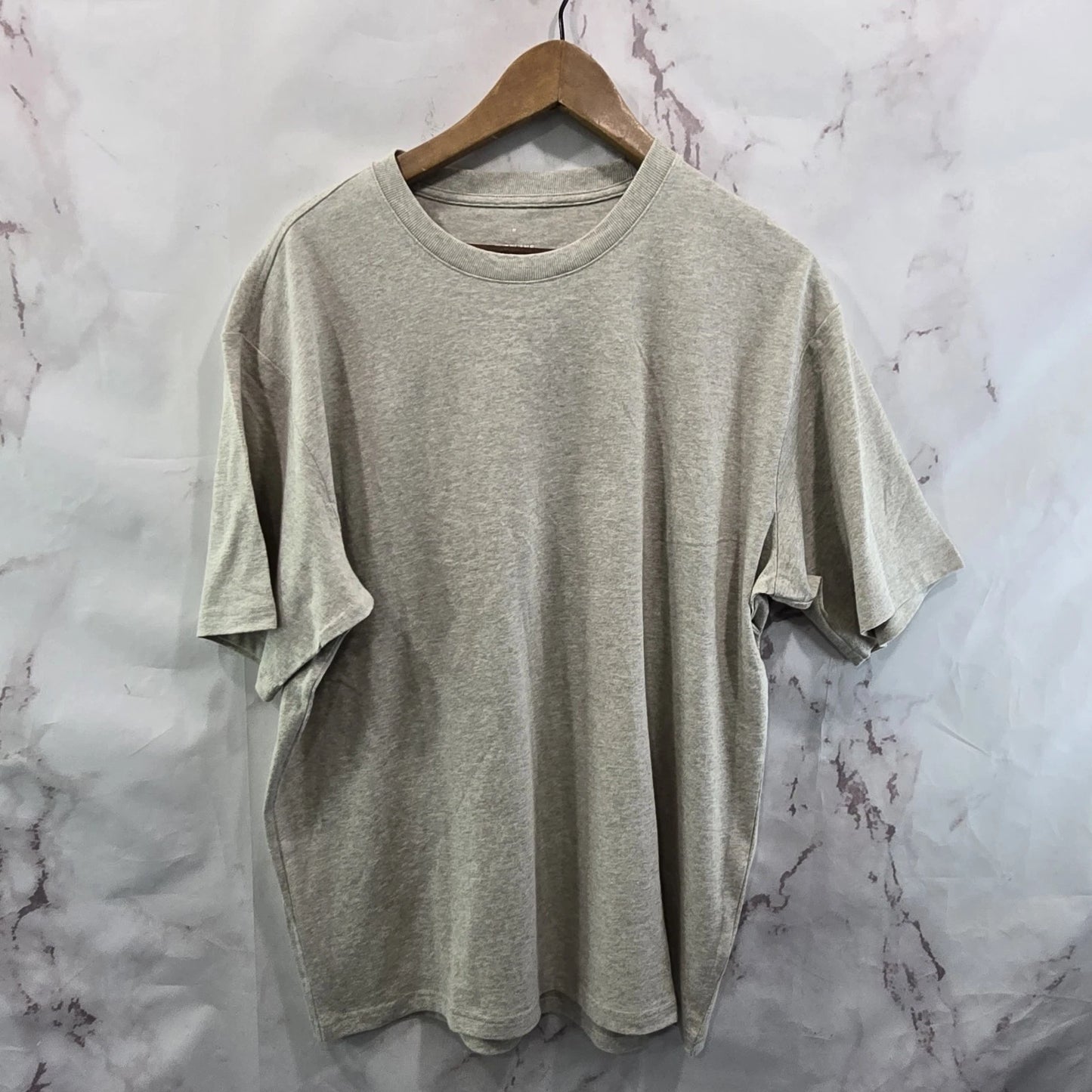 Everlane T Shirt Mens Medium Oatmeal Short Sleeve Crew Organic Cotton Premium