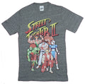 Street Fighter II Adult New T-Shirt - Classic 6 Character Cast Under Logo