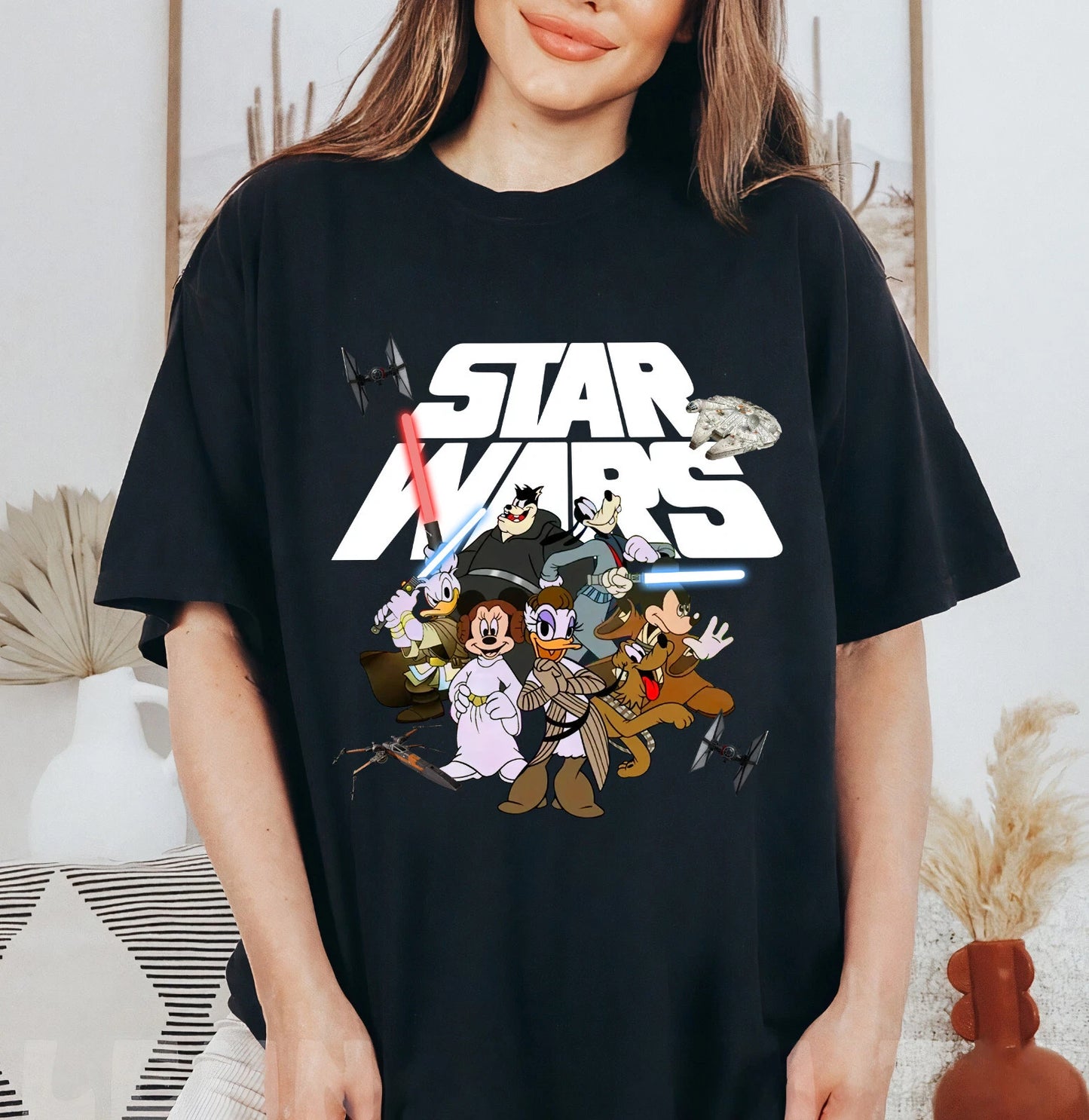 Vintage Disney Star War Mickey And Friends Shirt Unisex Adult Kid Shirt 592437