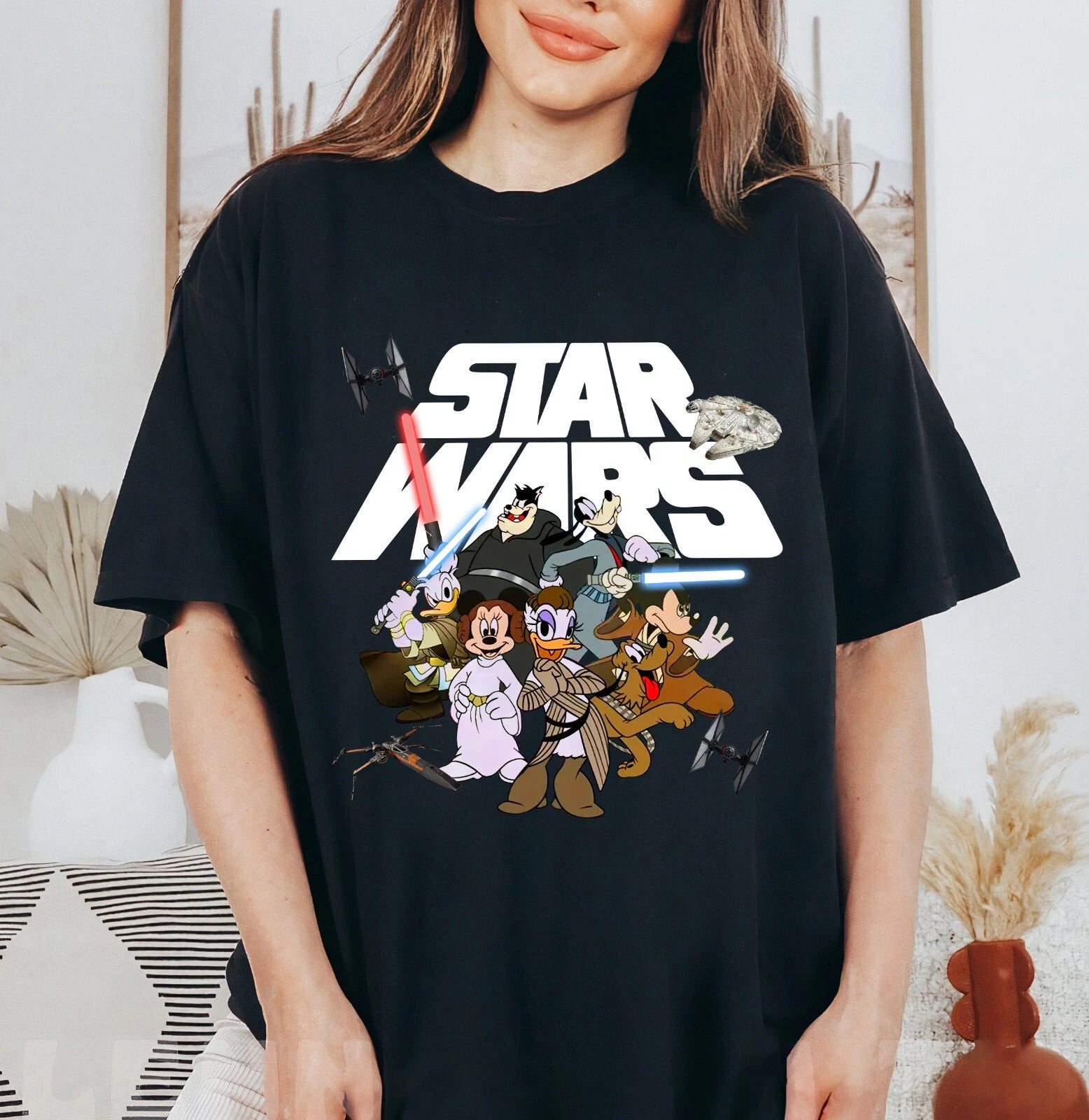 Vintage Disney Star War Mickey And Friends Shirt Unisex Adult Kid Shirt 592437