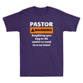 Pastor - Warning I Might Put You In A Sermon Funny Quote Vintage Men's T-Shirt