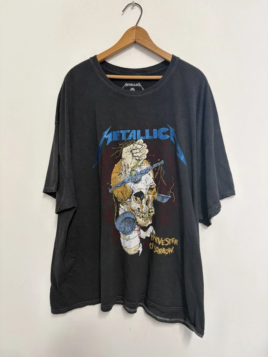 Metallica Shirt Mens Oversized L/XL Harvester Of Sorrow Tour 1988 Double Sided