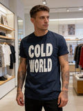 Vintage 2000S Cold World First nAVY T-Shirt NWT