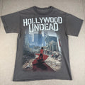 Hollywood Undead Shirt Mens S Gray Band Graphic Rock Album Tee Streetwear