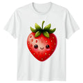 Sweet Kawaii Happy Strawberry Cute T-Shirt Cartoon Fruit Food Birthday Gift