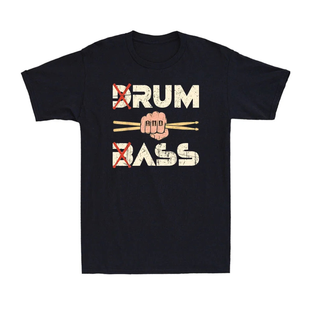 Funny Drum & Bass / Rum & B-Ass Lovers Drummer Sarcastic Vintage Men's T-Shirt