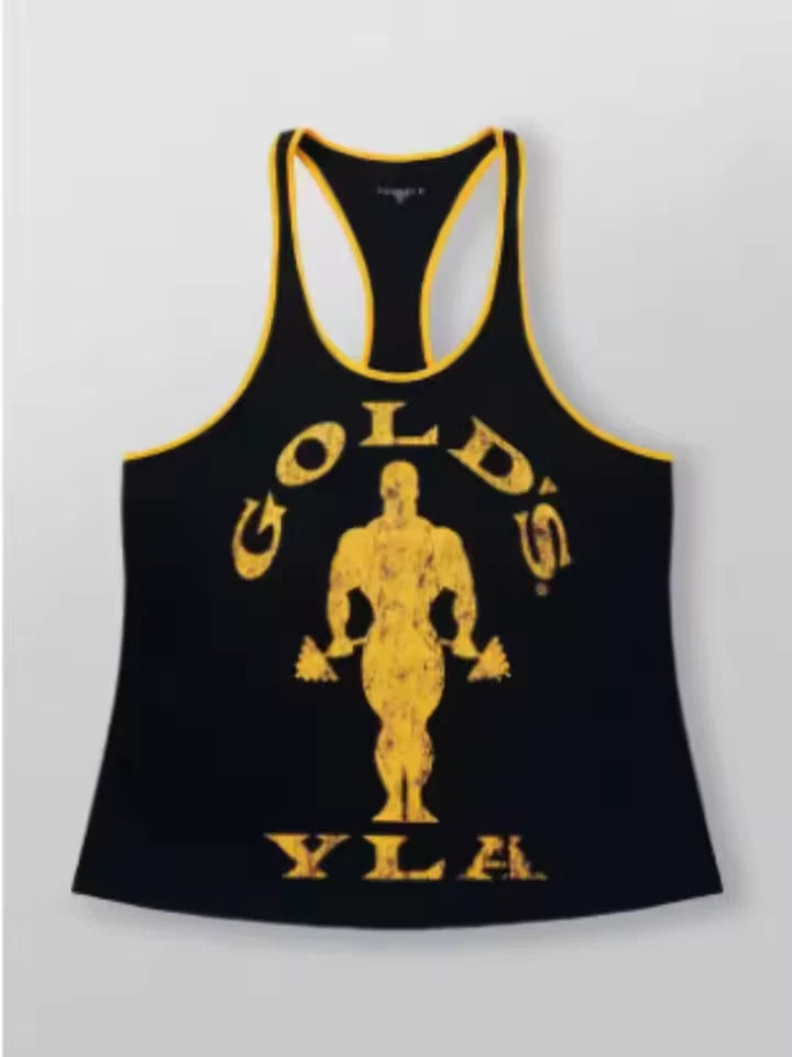 Gold’s Gym Tank Top Bodybuilding Fitness Sleeveless Shirt Muscle Workout Tee
