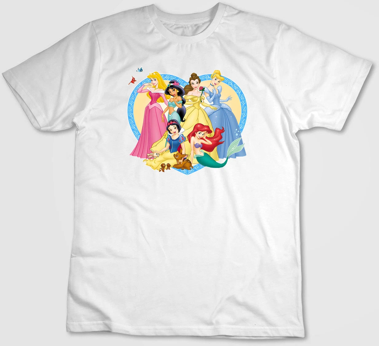 Famous Disney Princesses Figure,Short Sleeve T Shirt Men / Woman H138