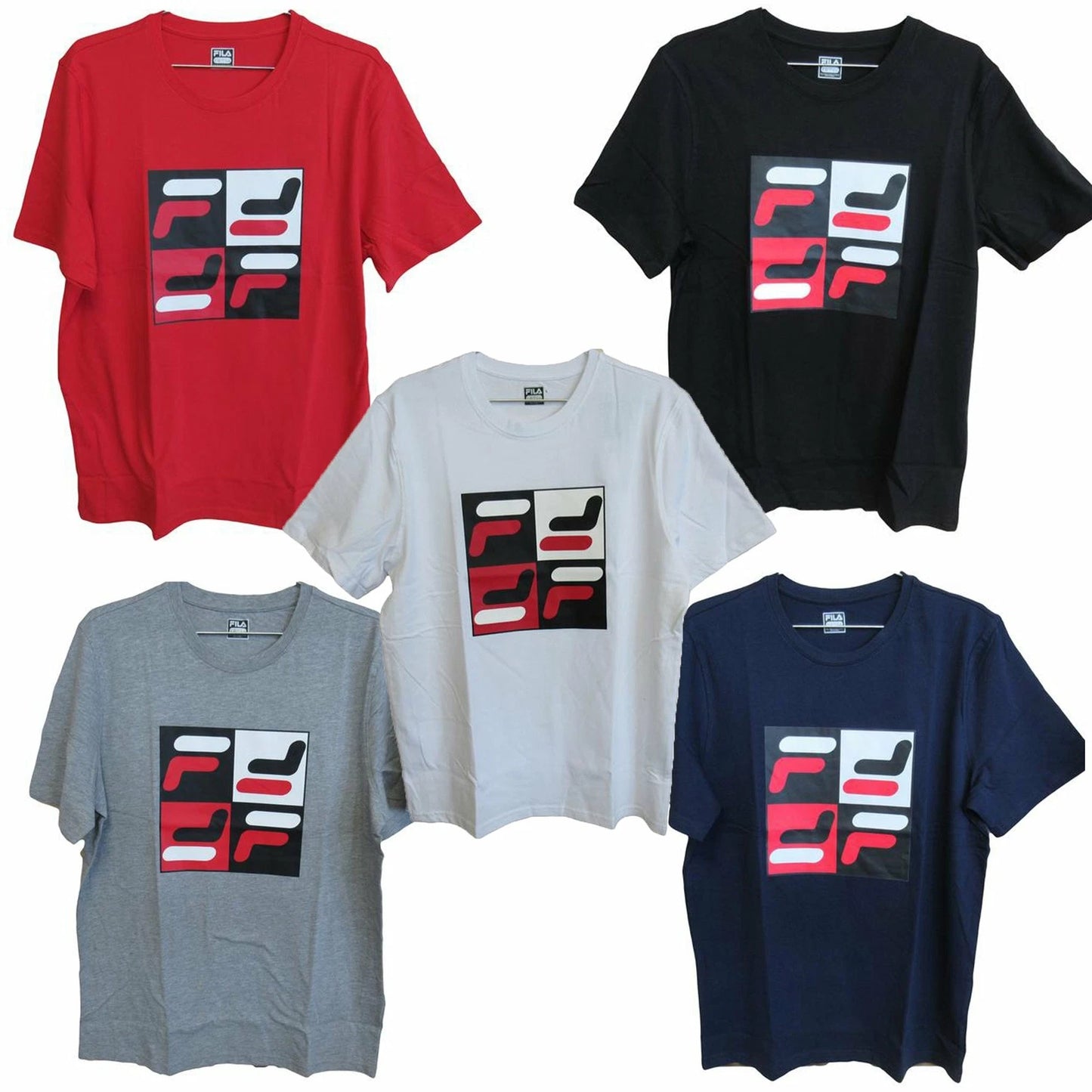 Fila Mens Casual Box Logo Short Sleeve Tee T-Shirt SM933693