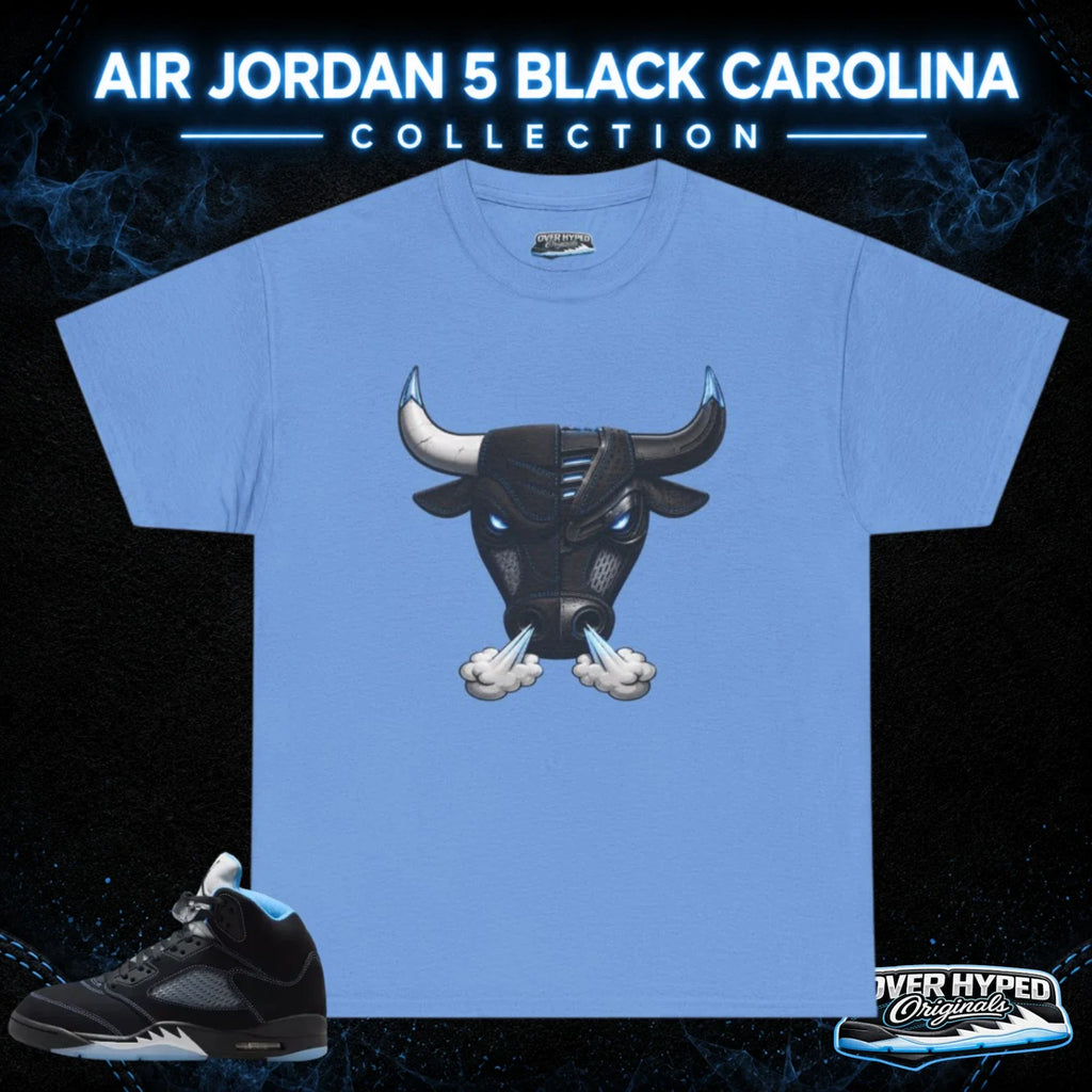 T-Shirt To Match Retro 5 Black Carolina Shoes -TORO BRAVO Sneaker Tee