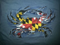 New RIPPED  CRAB MARYLAND  FLAG  T  SHIRT