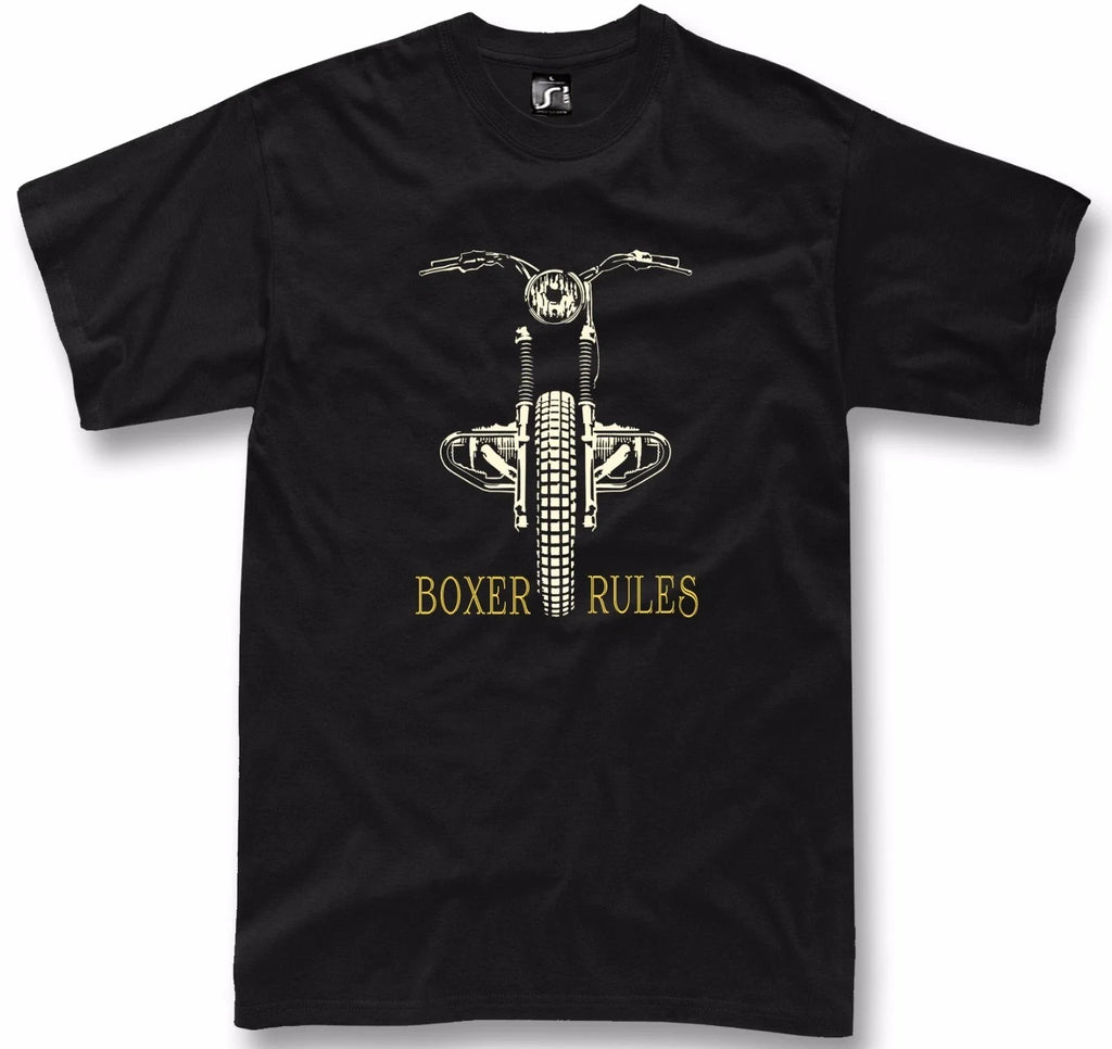 Classic Motorcycle T-Shirt Custom Boxer Moto Motorbike Fans