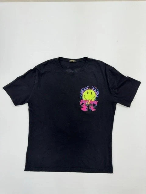 Enjoy Boys Black Alien Cartoon T-Shirt Youth XL Screen Print Crew Neck