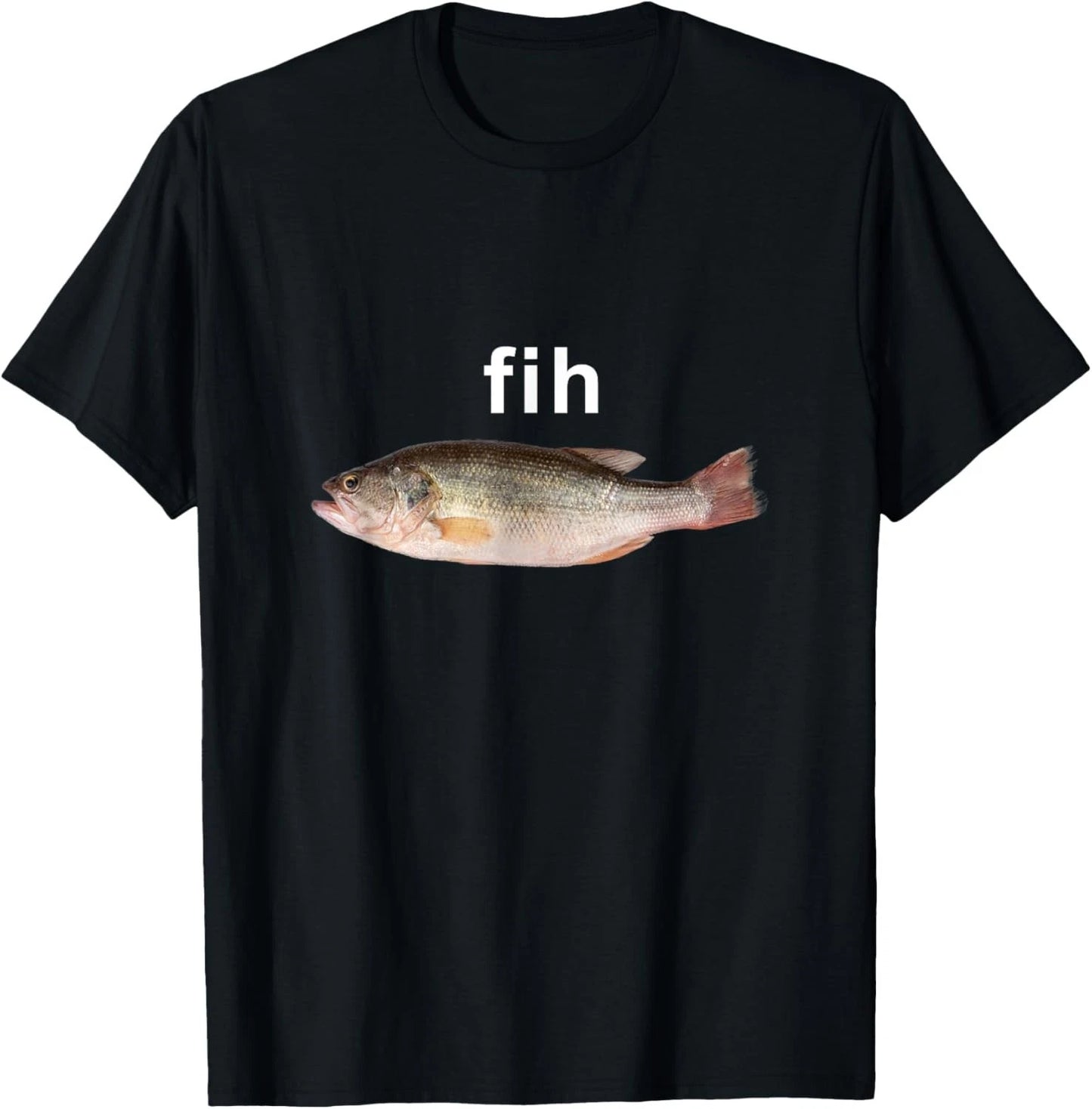 “Fih” Funny Misspelled Fish Meme, Simple Humor T-Shirt unisex T-Shirt