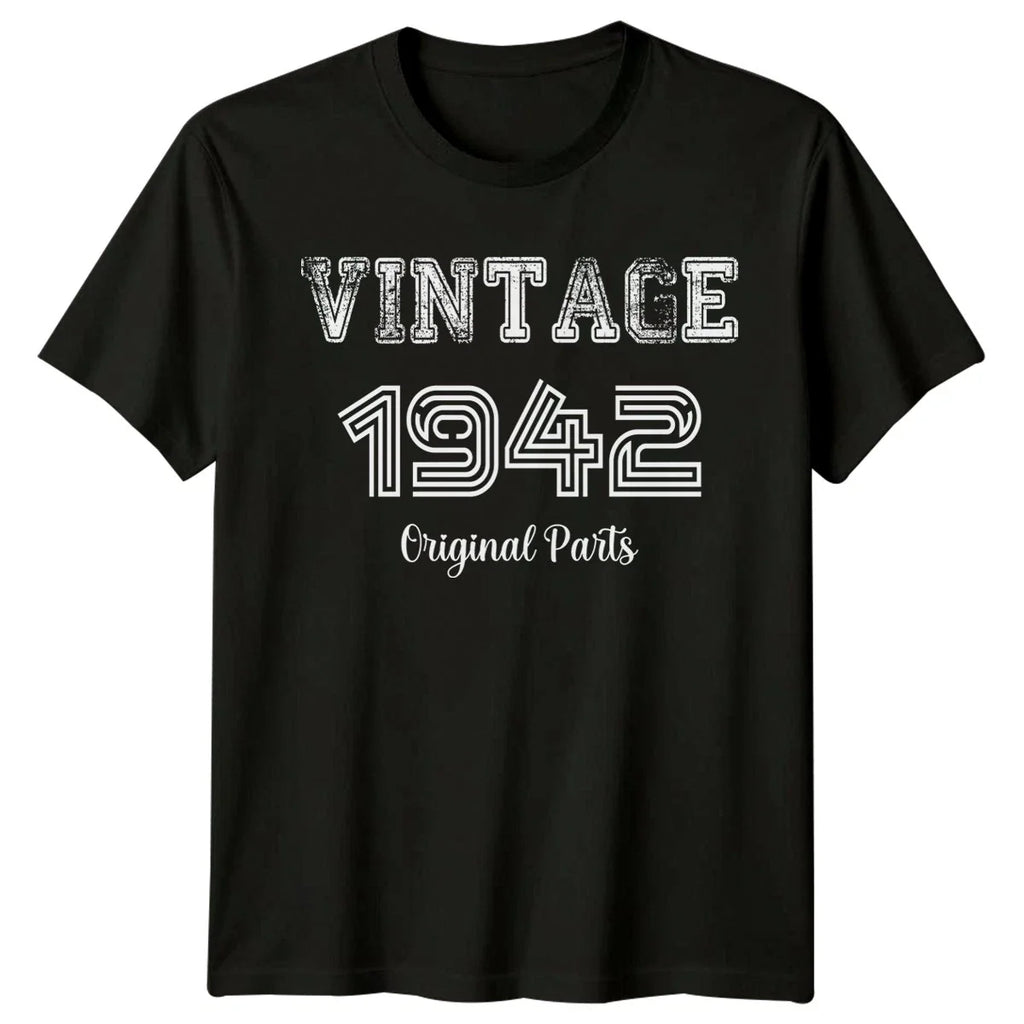 Personalised 1942 Birthday Mens T-Shirt Vintage Original Parts Design