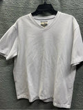 Bass Men's White V-Neck Short Sleeve Tee