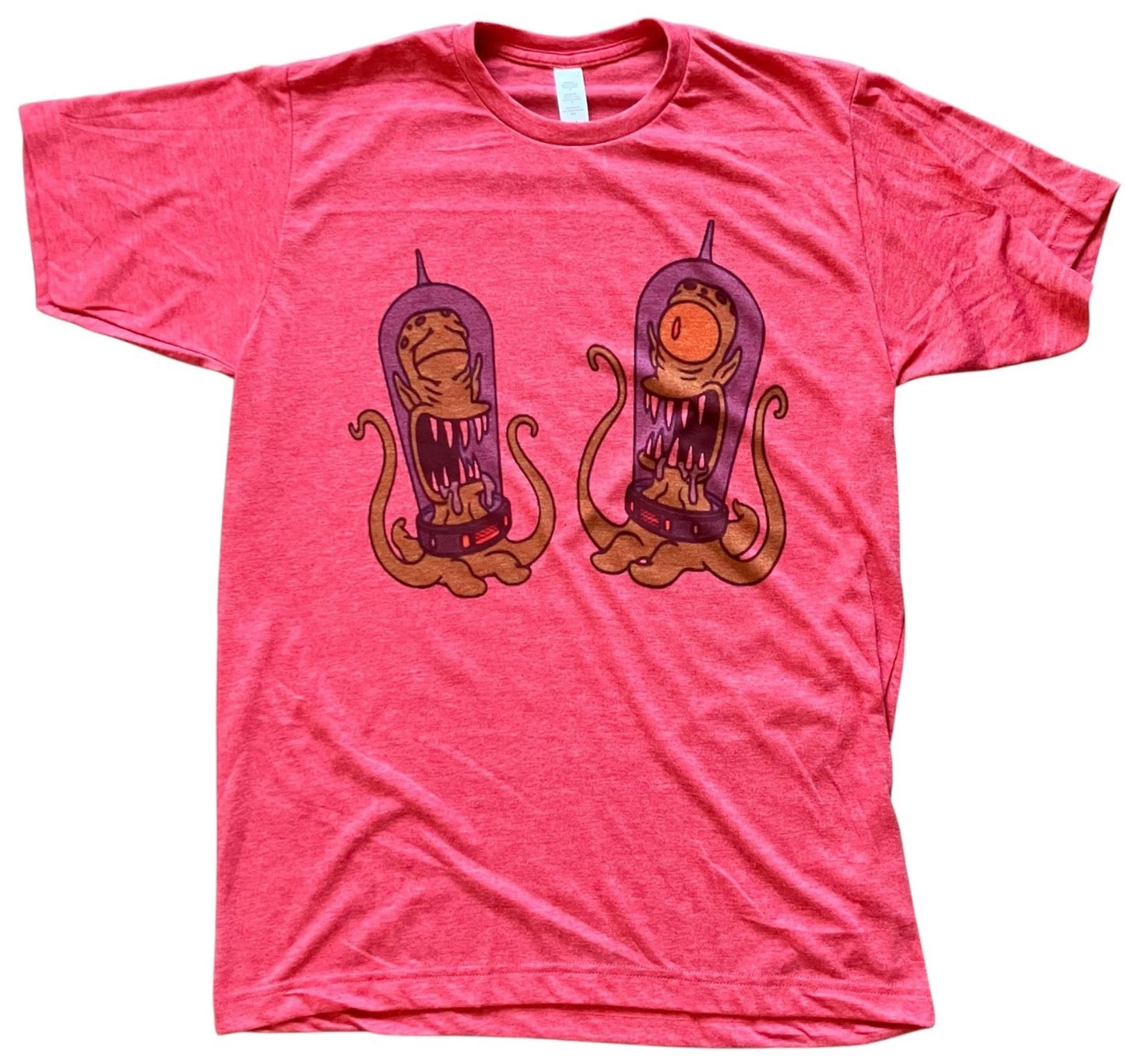 The Simpsons Kang & Kodos Retro Vintage Style T-Shirt Red Soft Style Gift Idea
