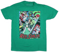 Red Sonja Adult New T-Shirt - Action Filled Battle Comic Panels