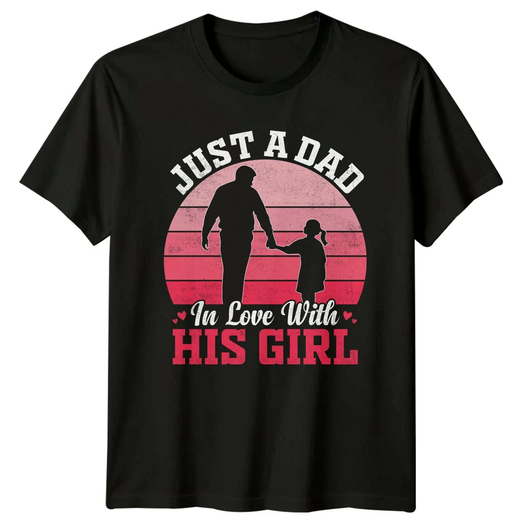 Just A Dad In Love With His Girl Silhouette Graphic T-Shirt