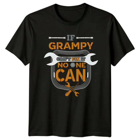 If Grampy Cant Fix It Mens T-Shirt Grandpa Mechanic DIY Fathers Day