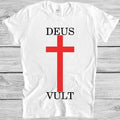 Deus Vult T Shirt Catholic Religion Christian Crusade Bible Cool Gift Tee M137