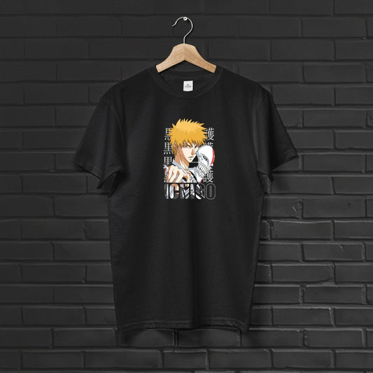 Ichigo Kurosaki Substitute Soul Reaper T-Shirt Graphic Tee Mens Unisex Cotton