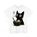 Funny Cat Ramen Graphic Tee Japanese Kawaii Anime Cat Unisex T-Shirt