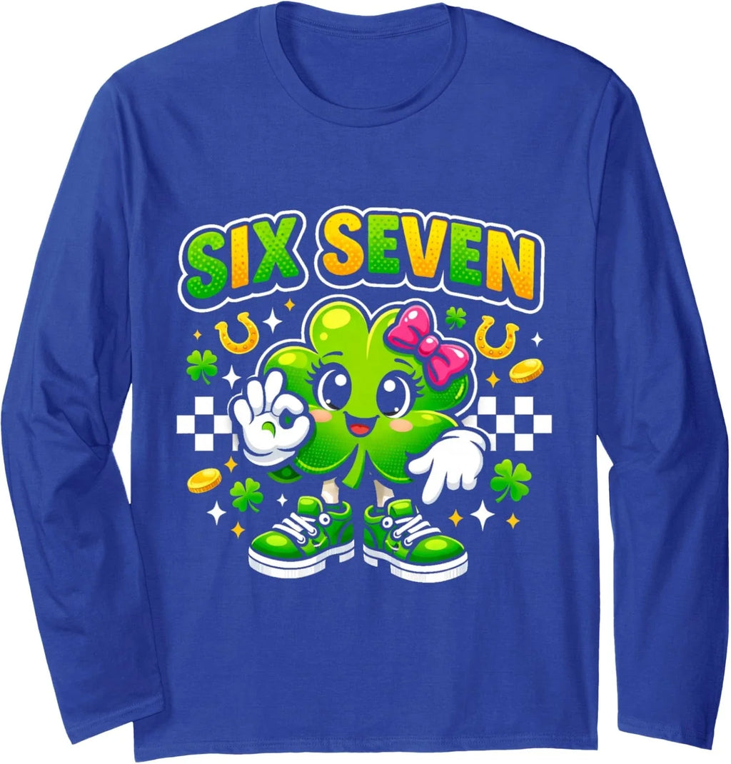 Kawaii Shamrock Bow Lucky Clover Cute Long Sleeve T-Shirt