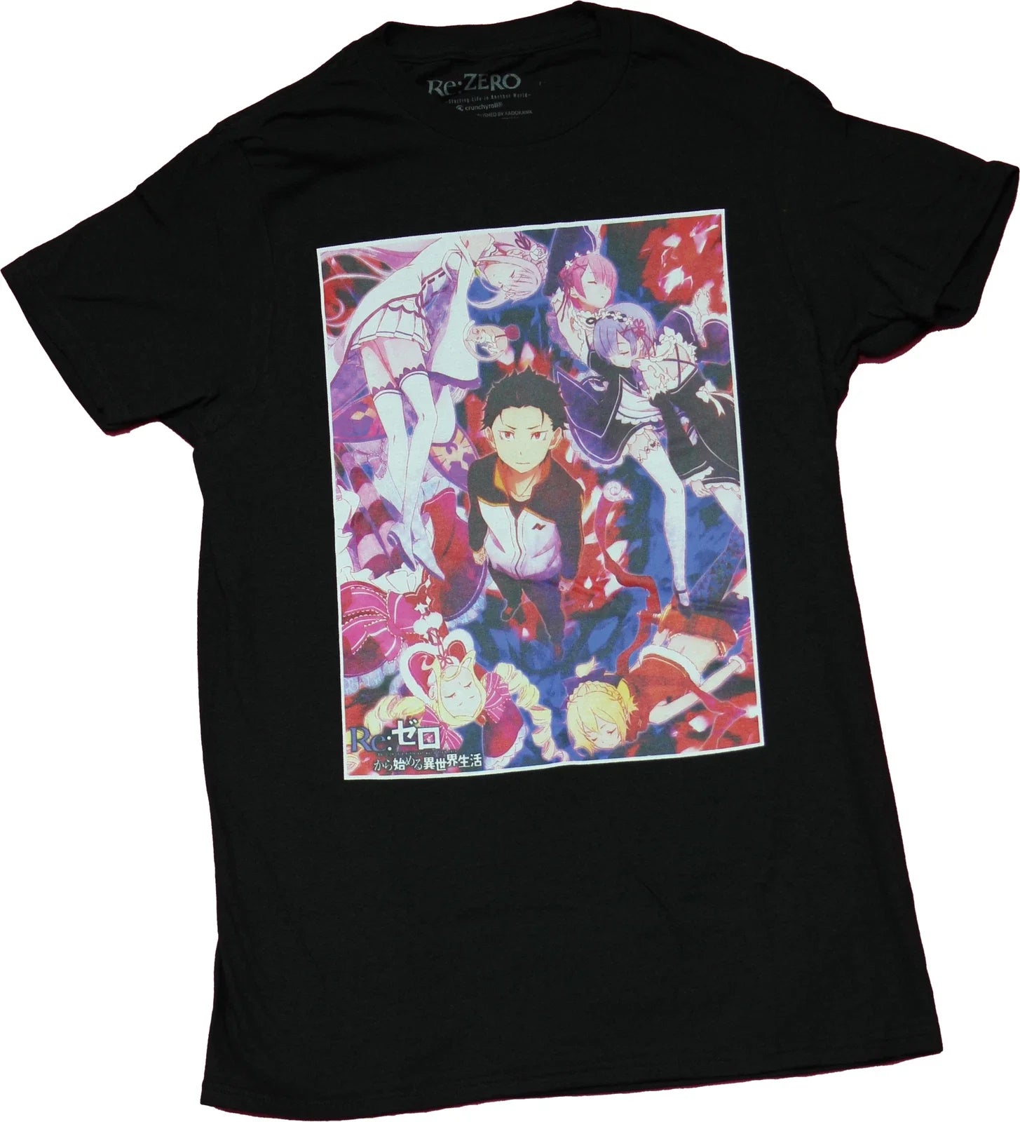 Re:Zero New Adult T-Shirt  - Glowing Group Key Art Image