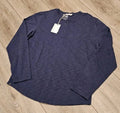 Barefoot Dreams Henley Shirt w/placket Cotton Long Sleeve Sz L