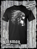 Native American Indian Girl T-Shirt / Feather War Bonnet