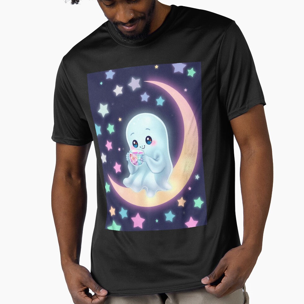 Kawaii Pastel Ghost with Stars and Candy by ArmaanArts