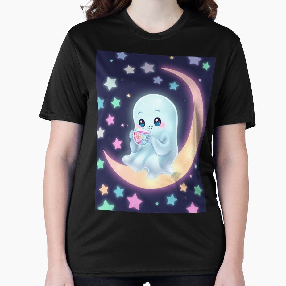 Kawaii Pastel Ghost with Stars and Candy by ArmaanArts