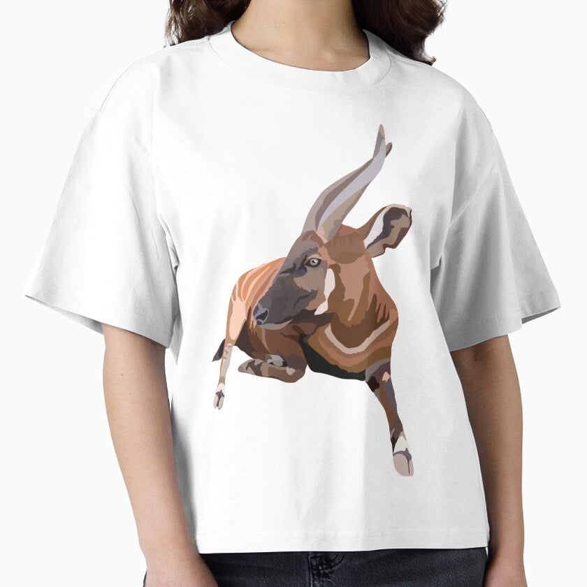 B is for Bongo , Bongo – Striking Forest Antelope of Africa Wildlife Illustration by PrettylittlepastelUk