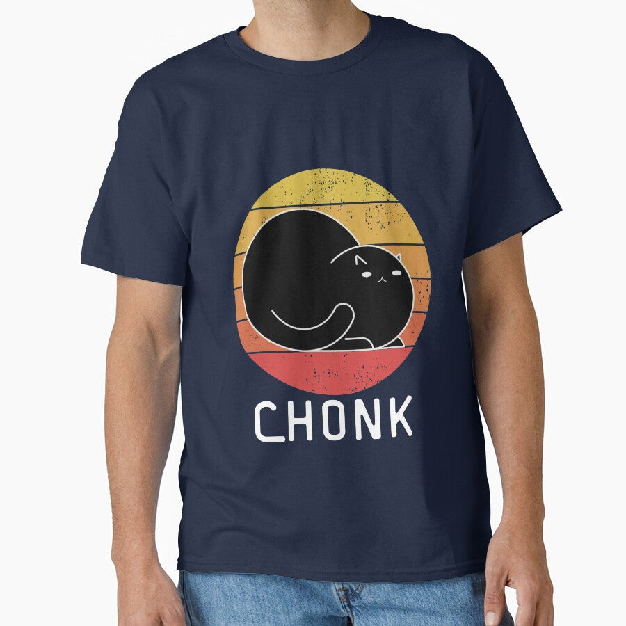 Funny Fat Cat Design Retro Vintage Chonk Cat For Cat Lovers by Kaladzishop