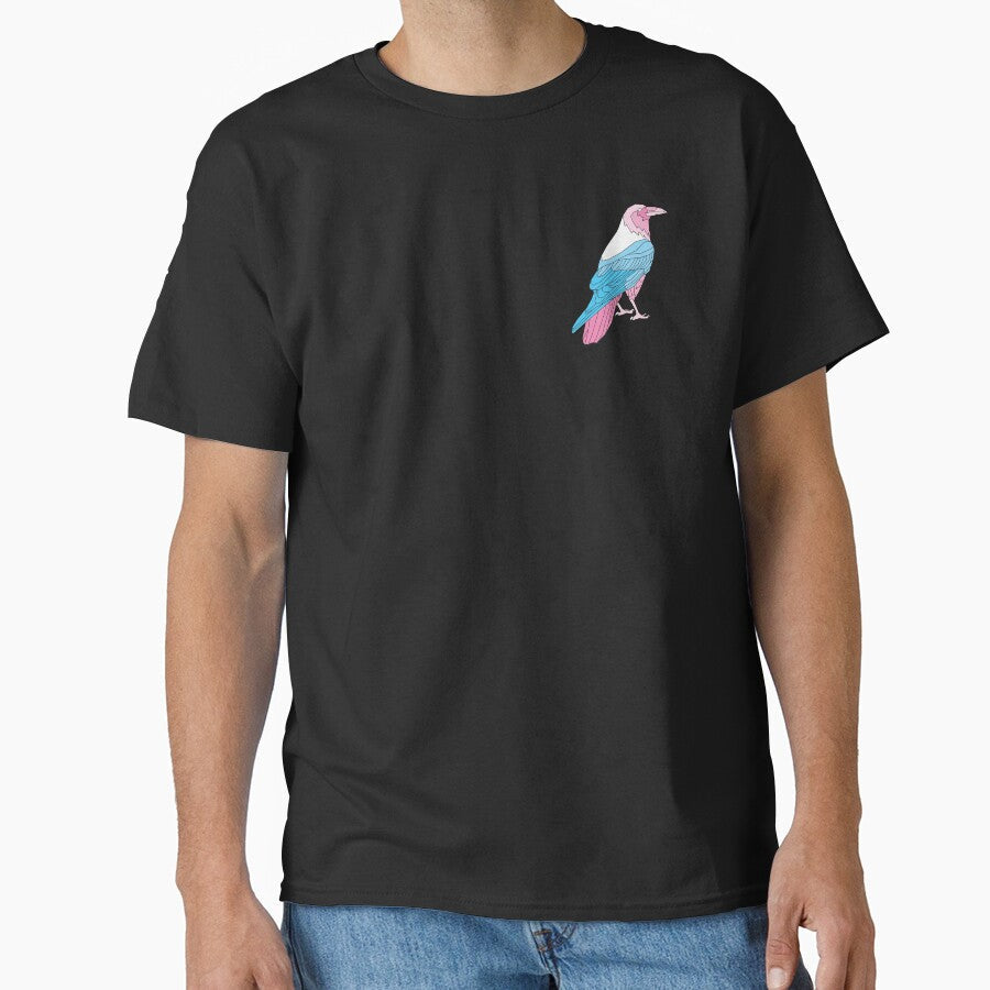 Pride bird: Transgender flag crow by Kleze