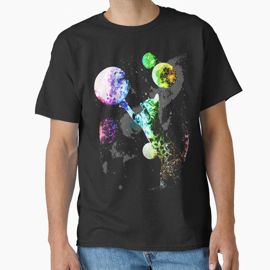 Space Cat with Planets by ROBOTFACE T-Shirts