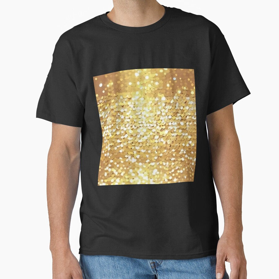 Printed image of golden glitter and sequins v2 by JaReVa