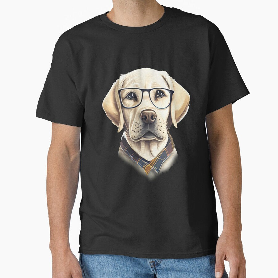 Funny dog Labrador with glasses funny cute decorative dog for dog lovers by RSDESIGNSteam