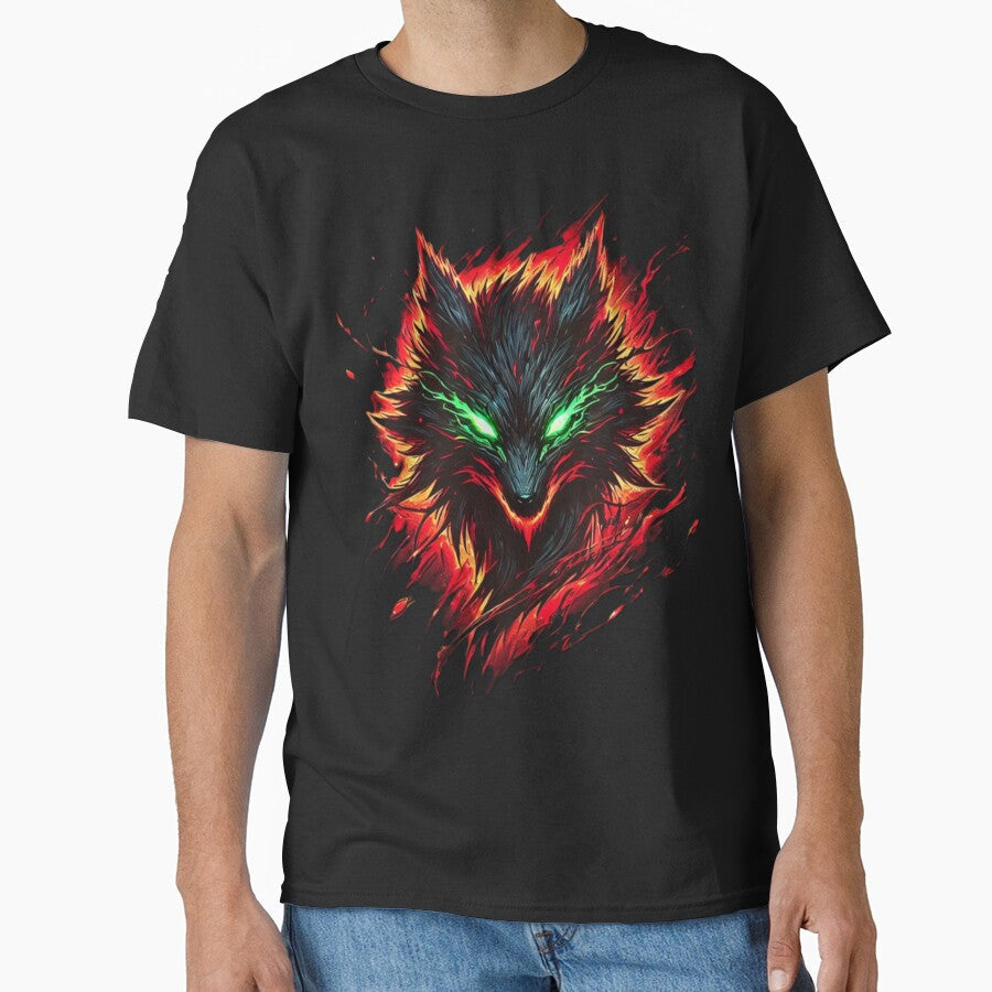 Flaming Wolf Spirit by Bartcorner