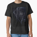 Black Labrador retriever portrait by horseaddicted