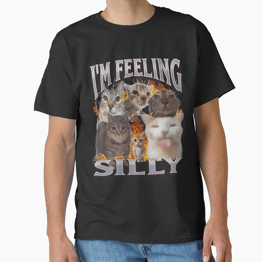 I'M Feeling Silly Funny Cat Meme Bootleg Graphic Men Women by titusfacund
