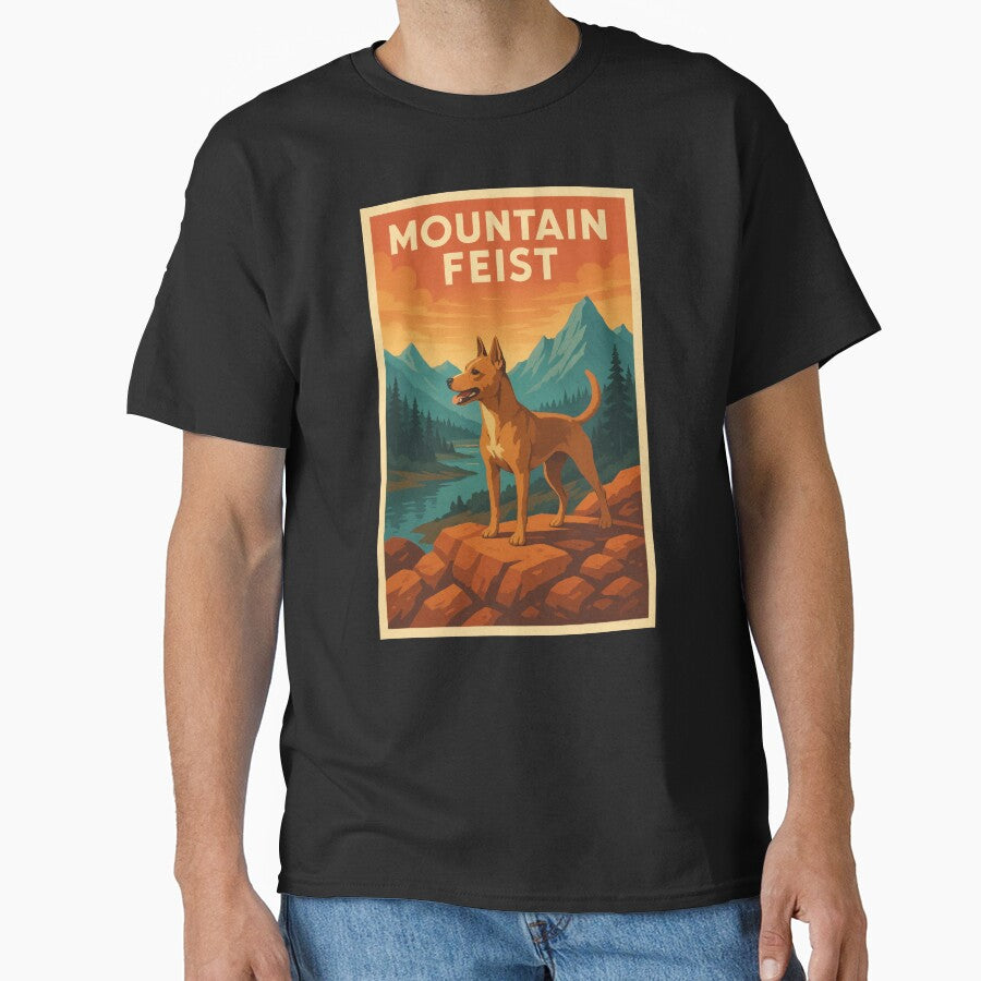 Mountain Feist Vintage Outdoor Poster by Flying Doggo