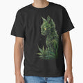 Green Goddess: Cannabis Cat in Dark Fantasy by AdesignTEE