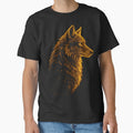 Golden Wolf Glow | Mystical Sparkling Wolf Silhouette by WhyNotZuK