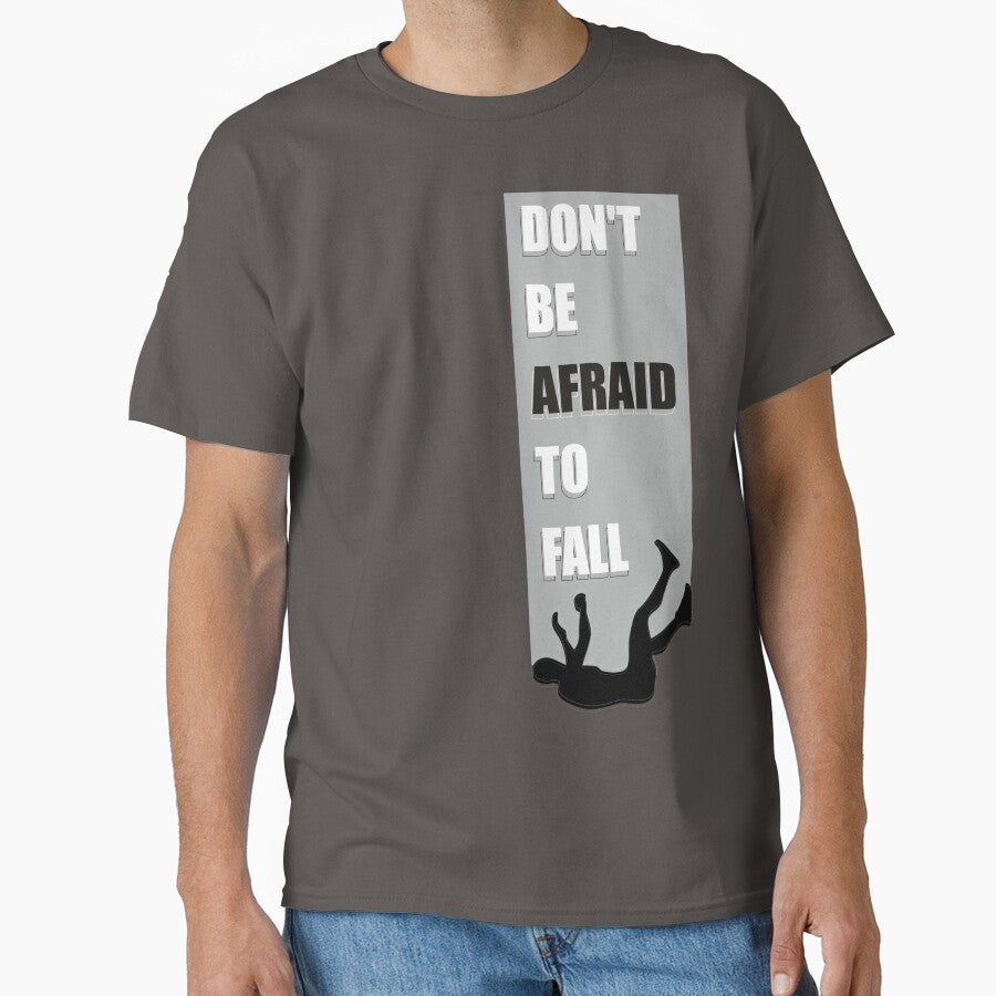 Don’t Be Afraid to Fall – Motivational Quote Art for Courage & Growth by AvroopasCosmos